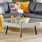 Alaterre Furniture Albany All-Weather Wicker Outdoor Gray 29 W" Square Coffee Table with Glass Top AWWD04DD - alternate 9